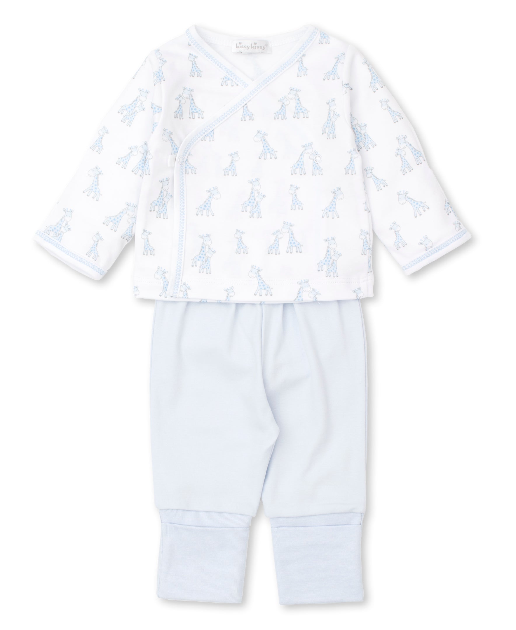 GIRAFFE GRINS BLUE  PANT SET MIX