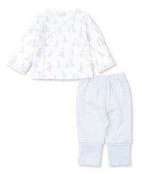 GIRAFFE GRINS BLUE  PANT SET MIX