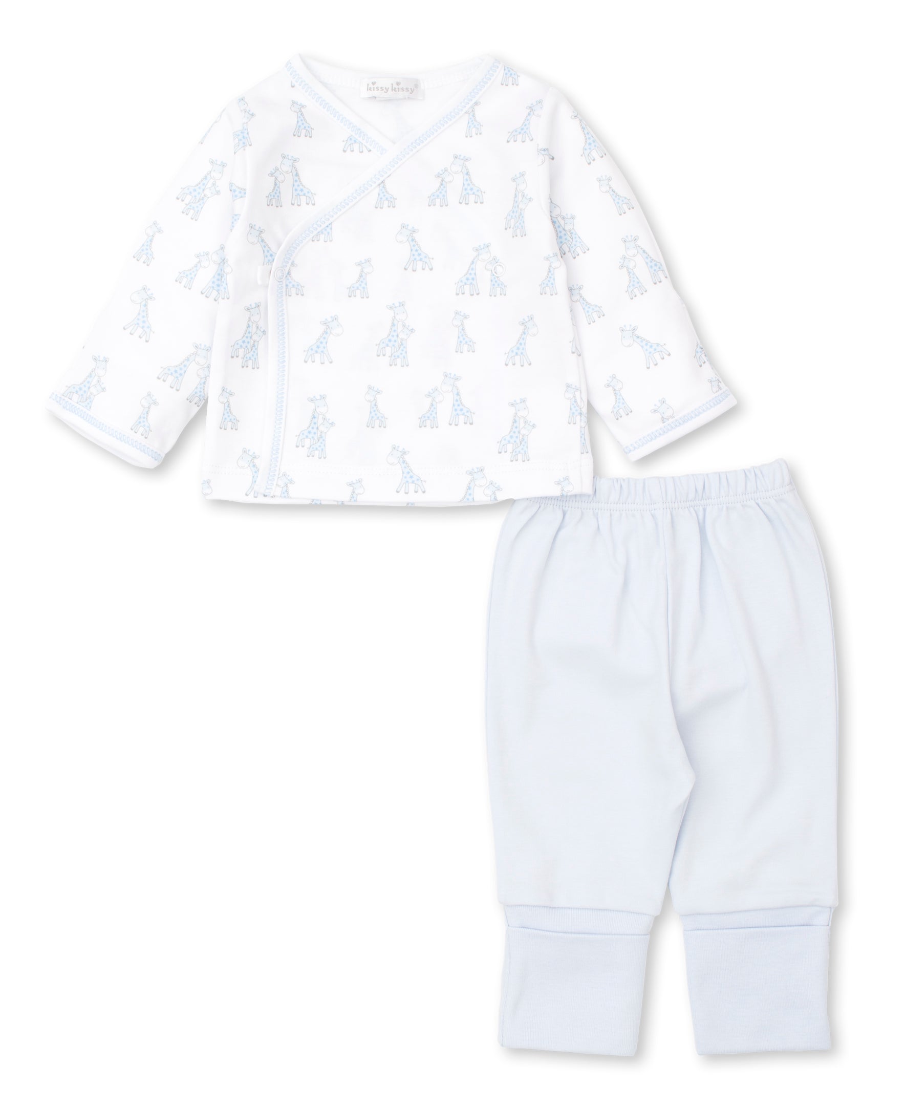 GIRAFFE GRINS BLUE  PANT SET MIX