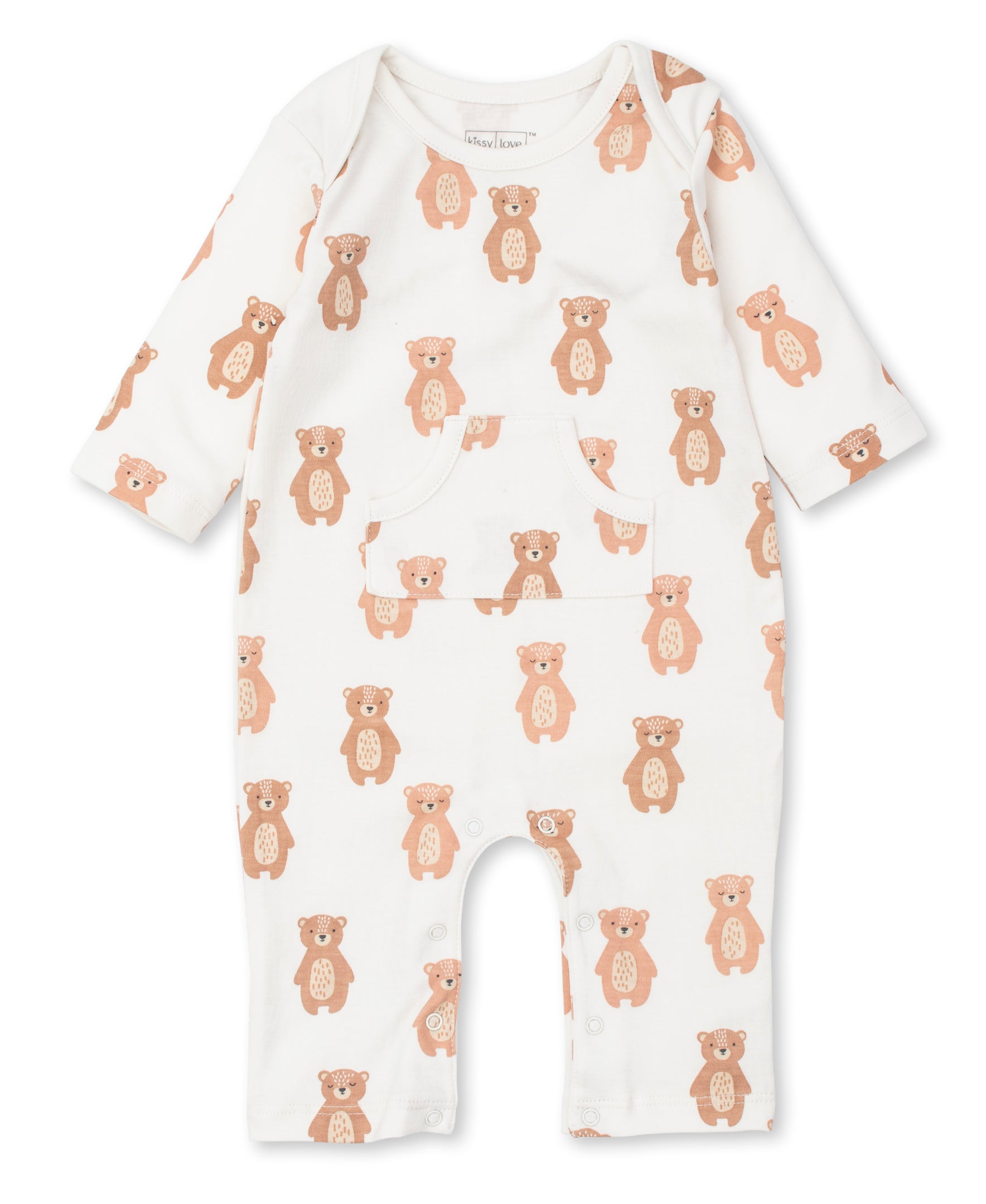 KISSY LOVE BEAR BASICS PRINT PLAYSUIT
