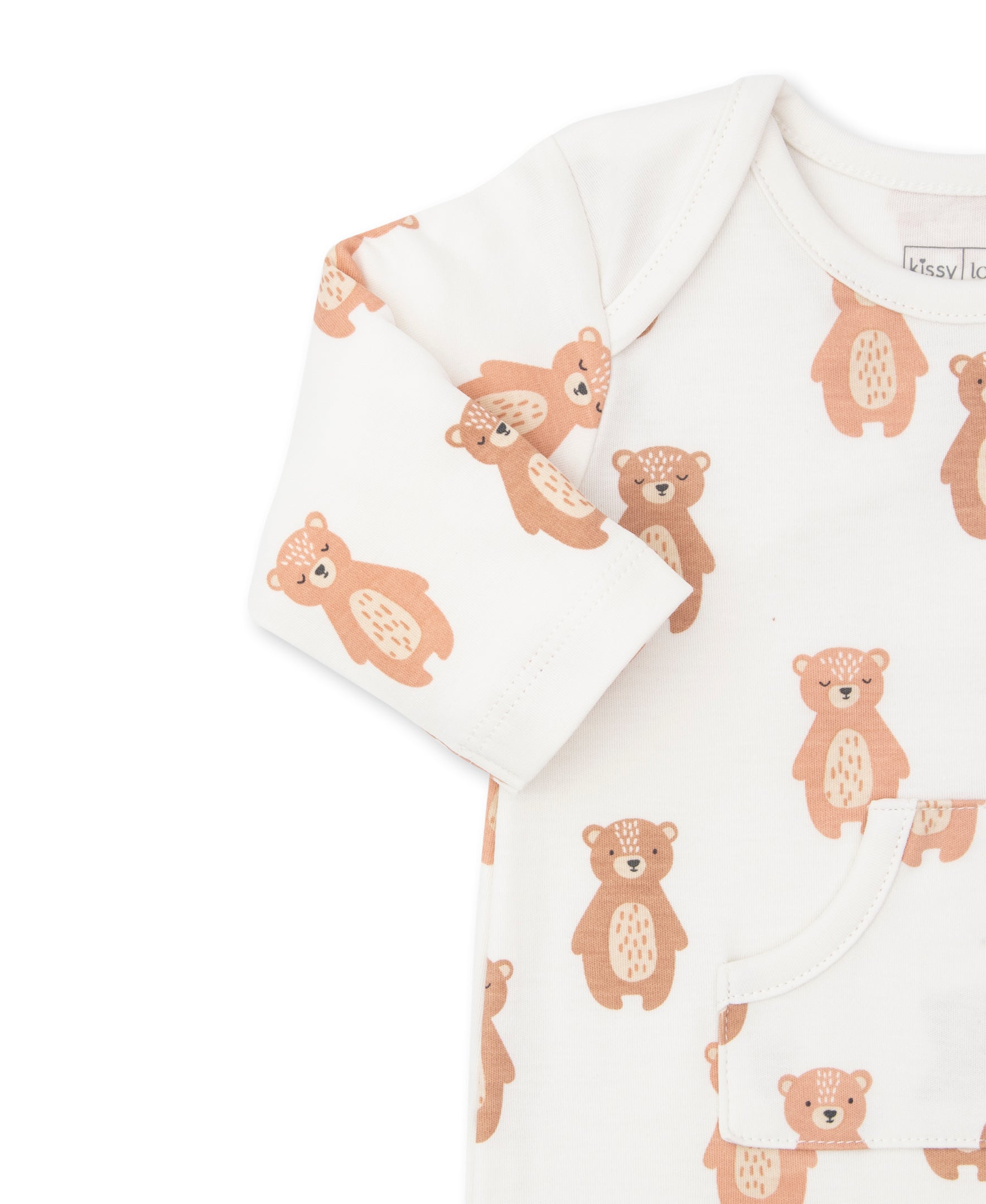 KISSY LOVE BEAR BASICS PRINT PLAYSUIT