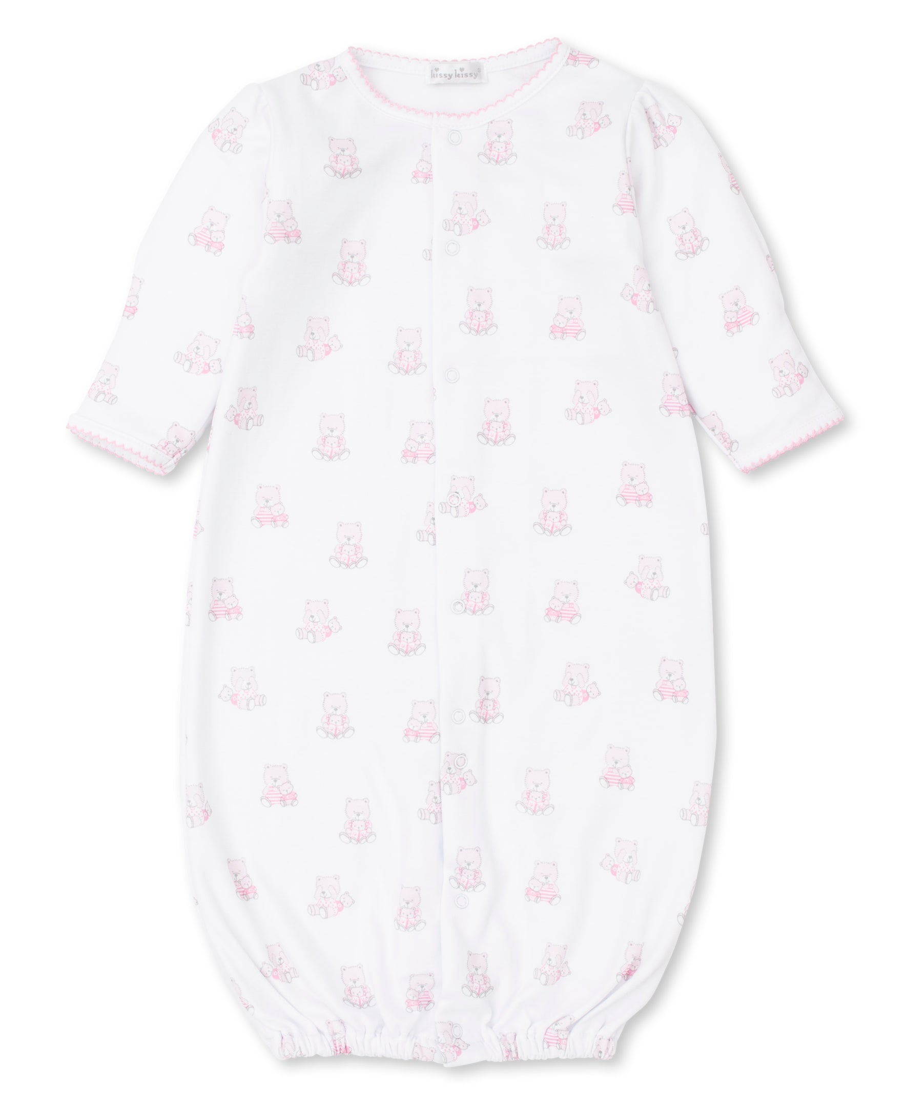 BEAR SNUGGLES PRINT PINK CONVERTER GOWN