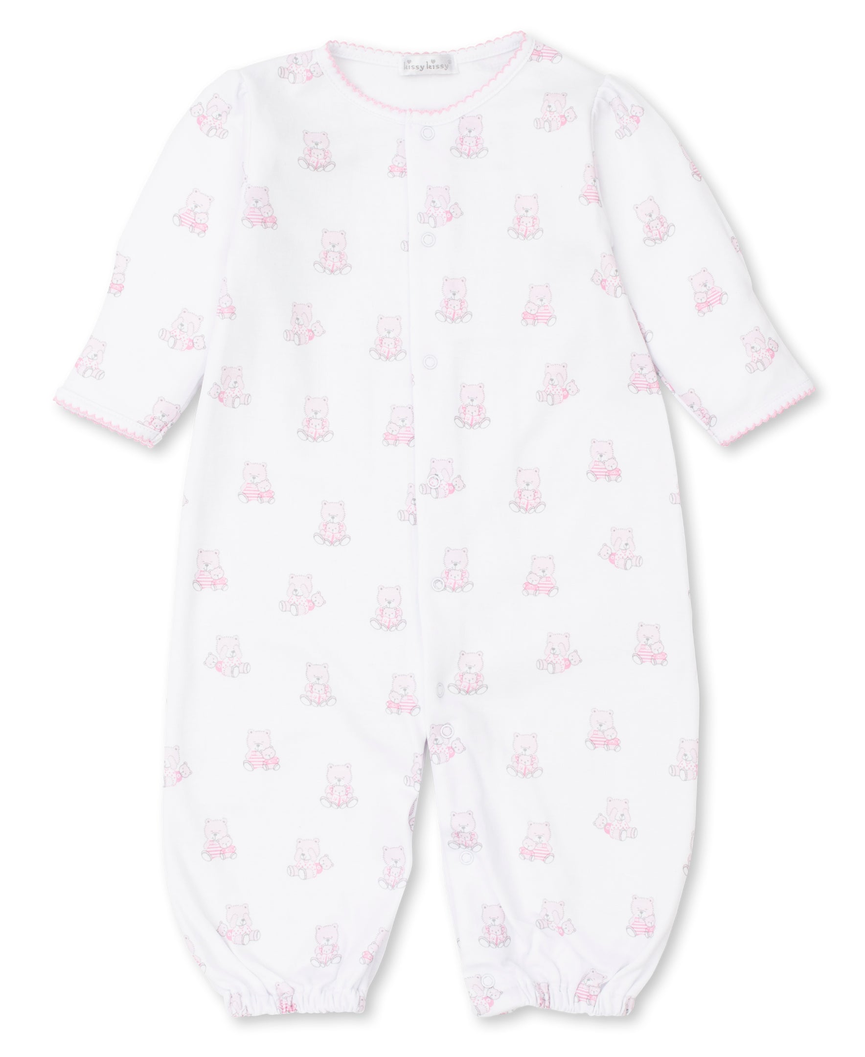 BEAR SNUGGLES PRINT PINK CONVERTER GOWN