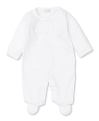 PIQUE TEDDY BEARS EMBROIDERED FOOTIE