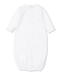 PIQUE TEDDY BEAR EMBROIDERED CONVERTER GOWN