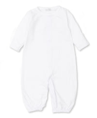 PIQUE TEDDY BEAR EMBROIDERED CONVERTER GOWN
