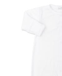 PIQUE TEDDY BEAR EMBROIDERED CONVERTER GOWN
