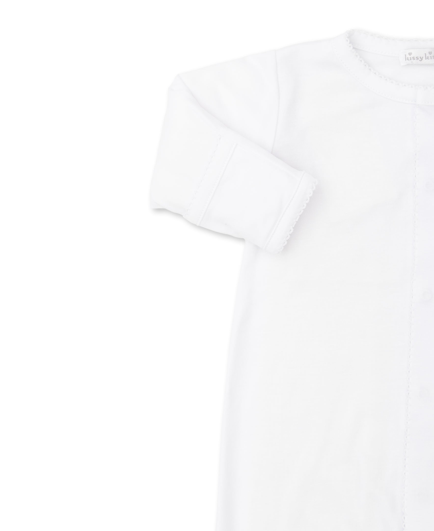 PIQUE TEDDY BEAR EMBROIDERED CONVERTER GOWN
