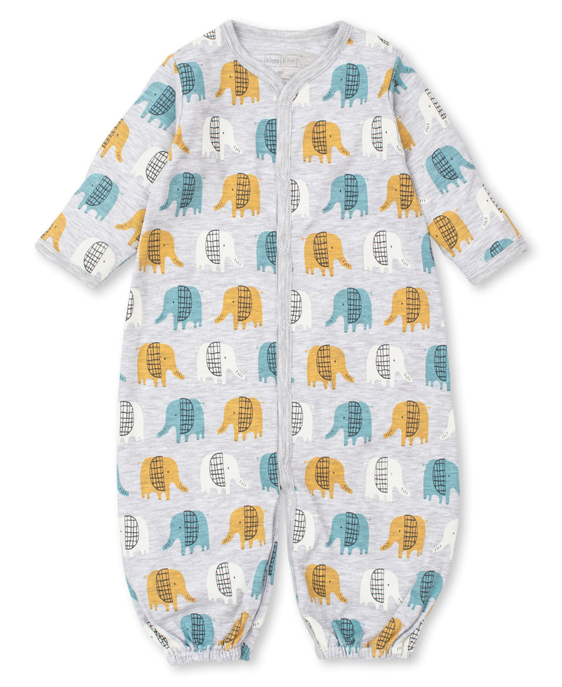 EDGY ELEPHANTS PRINT CONVERTER GOWN